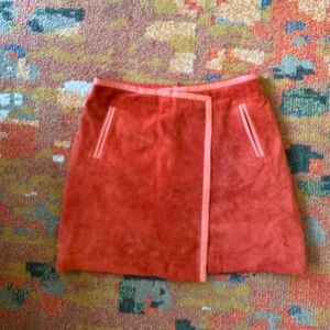 Vintage Orange Suede Skirt